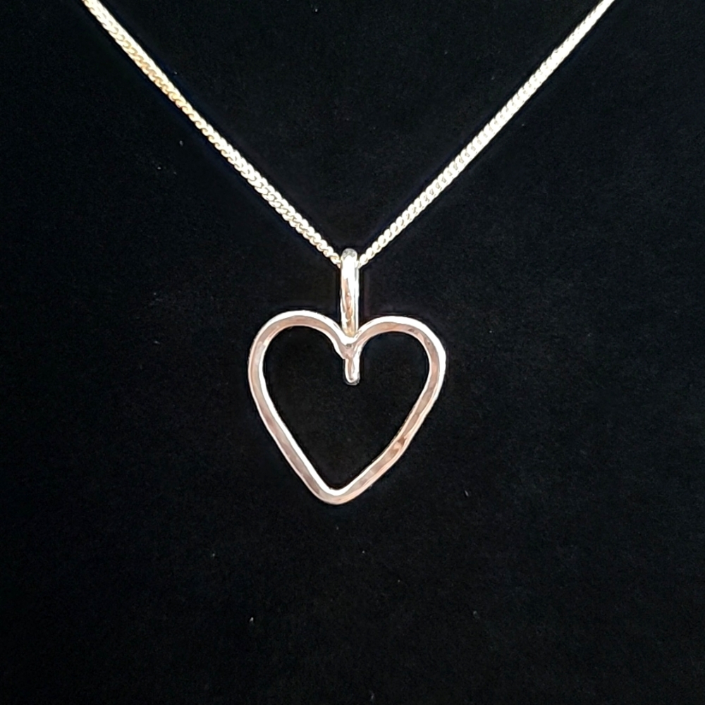 Handmade Sterling Silver Heart Necklace